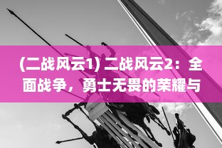 (二战风云1) 二战风云2：全面战争，勇士无畏的荣耀与牺牲的壮丽画卷