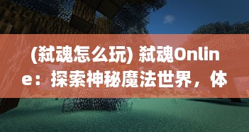 (弑魂怎么玩) 弑魂Online：探索神秘魔法世界，体验刺激的角色扮演网络游戏冒险