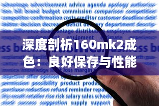 深度剖析160mk2成色：良好保存与性能表现的综合评价 v0.8.8下载