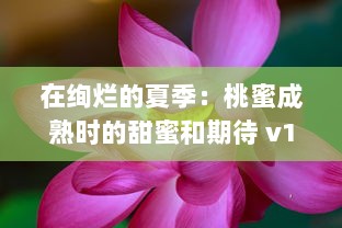 在绚烂的夏季：桃蜜成熟时的甜蜜和期待 v1.6.0下载