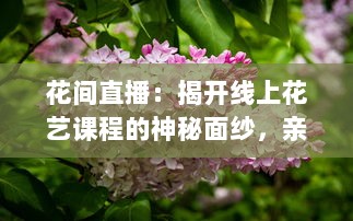 花间直播：揭开线上花艺课程的神秘面纱，亲手编织花的海洋，领略无尽生活美学 v1.7.0下载