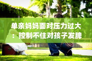 单亲妈妈面对压力过大：控制不住对孩子发脾气的情绪管理问题深度探讨 v3.2.1下载