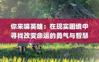 你来嘛英雄：在现实困境中寻找改变命运的勇气与智慧的人生大戏