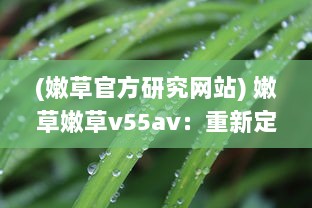 (嫩草官方研究网站) 嫩草嫩草v55av：重新定义舒适与实用的全新草地鞋款设计