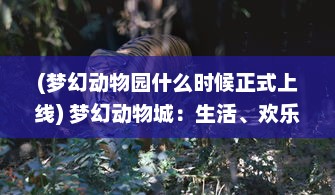 (梦幻动物园什么时候正式上线) 梦幻动物城：生活、欢乐与冒险在奇妙动物世界的精彩展现