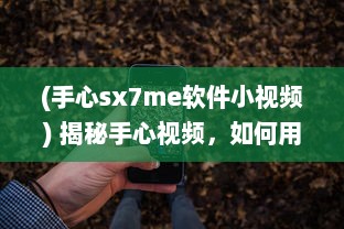 (手心sx7me软件小视频) 揭秘手心视频，如何用创意点燃用户热情 探索内容生产的新趋势