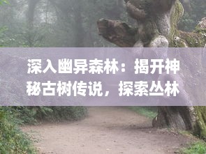 深入幽异森林：揭开神秘古树传说，探索丛林生物奇异行为的紧张冒险之旅