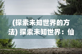 (探索未知世界的方法) 探索未知世界：仙境传说之复兴的冒险旅程与重生的神秘之谜