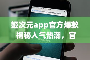 姬次元app官方爆款 揭秘人气热潮，官方优质内容一手掌握，尽享二次元魅力