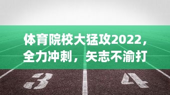 体育院校大猛攻2022，全力冲刺，矢志不渝打造全新体育人才培养生态系统