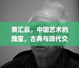 黄汇品，中国艺术的瑰宝，古典与现代交融的杰出代表