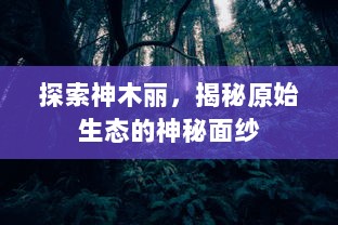 探索神木丽，揭秘原始生态的神秘面纱